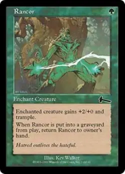 RANCOR Urza's Legacy MTG Green Enchantment LP - Image 1