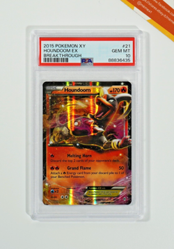 Pokemon PSA 10 Houndoom Ex #21 BreakThrough 2015 English - Image 1