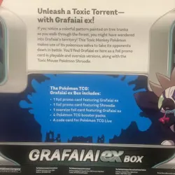 Pokemon TCG Grafaiai ex Box With Shroodle Promo Oversize 4 Booster Packs New - Image 3
