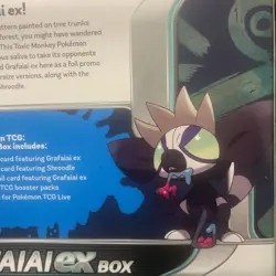 Pokemon TCG Grafaiai ex Box With Shroodle Promo Oversize 4 Booster Packs New - Image 4