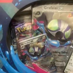 Pokemon TCG Grafaiai ex Box With Shroodle Promo Oversize 4 Booster Packs New - Image 5