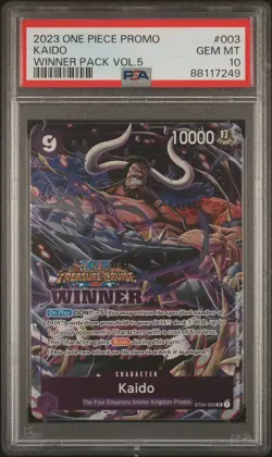 PSA 10 One Piece Kaido 2023 Winner ST04-003 - Image 1