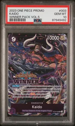 PSA 10 Kaido 2023 Winner ST04-003 One Piece Promo Treasure Cruise English - Image 1