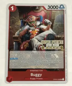 One Piece Buggy (Judge Pack Vol. 2) OP03-008 Promotion (4x) Cards English Foil - Image 3