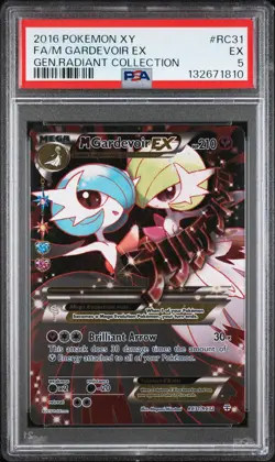 2016 POKEMON XY GENERATIONS RADIANT COLL #RC31 FULL ART/M GARDEVOIR EX PSA 5 - Image 1