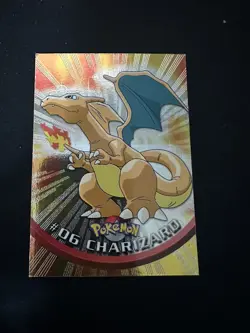 1999 Topps #06 Charizard Holo Foil TV Animation Series 1 Pokemon Black Logo - Image 1