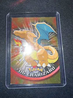 1999 Topps #06 Charizard Holo Foil TV Animation Series 1 Pokemon Black Logo - Image 3