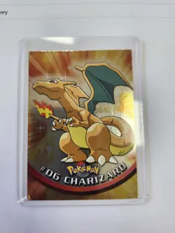1999 Topps Pokemon TV CHARIZARD #6 Blue Logo 1st Print - Image 1