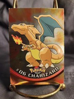 1999 Topps Pokemon TV CHARIZARD #6 Blue Logo 1st Print - Image 2