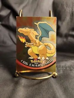 1999 Topps Pokemon TV CHARIZARD #6 Blue Logo 1st Print - Image 4