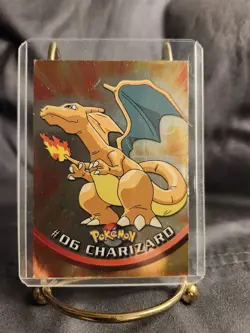 1999 Topps Pokemon TV CHARIZARD #6 Blue Logo 1st Print - Image 5