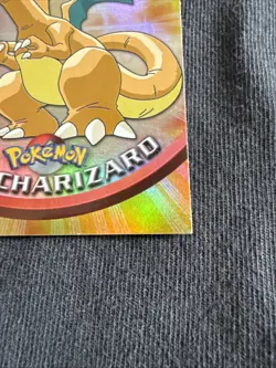 1999 Pokemon Topps TV Charizard Rainbow Foil #6 1st Print Blue Logo - Image 5