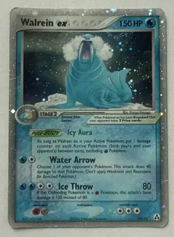 Pokemon TCG Walrein EX Legend Maker Holo Card 89/92 Rare Card HP - Image 1