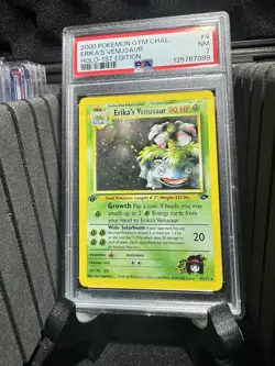 2000 POKEMON GYM CHALLENGE HOLO-1ST ED #4 ERIKA'S VENUSAUR PSA 7 - Image 1