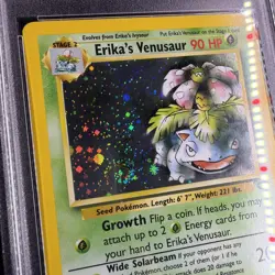 Pokemon TCG Erika's Venusaur Gym Challenge 4 Holo SWIRL Rare - PSA 7 - NEW CERT! - Image 3