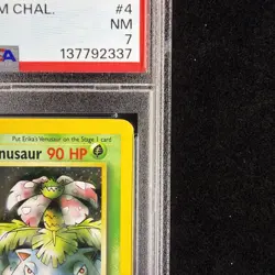 Pokemon TCG Erika's Venusaur Gym Challenge 4 Holo SWIRL Rare - PSA 7 - NEW CERT! - Image 5