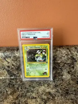 Pokemon TCG Erika's Venusaur Holo Rare Card 4/132 Gym Challenge PSA 7 NM - Image 1