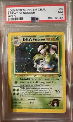 Pokemon 2000 Gym Challenge Erika's Venusaur Holo Card 4/132 PSA 7 - Image 1