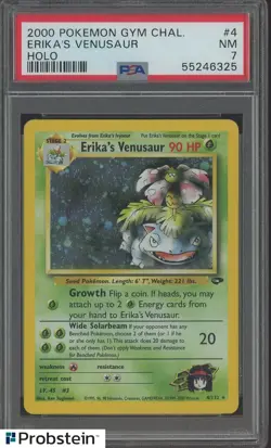 2000 Pokemon Gym Challenge #4 Erika's Venusaur Holo PSA 7 NM - Image 1