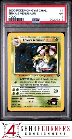 2000 POKEMON GYM CHALLENGE #4 ERIKA'S VENUSAUR-HOLO PSA 7 - Image 1