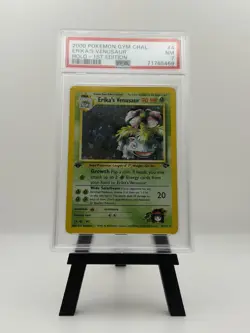 Pokemon TCG Erika's Venusaur 1st Edition Holo Rare 4/132 Gym Challenge PSA 7 - Image 1