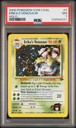 2000 POKEMON GYM CHALLENGE HOLO #4 ERIKA'S VENUSAUR PSA 7 - Image 1