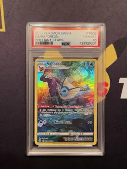2022 Pokemon SWSH Brilliant Stars Vaporeon TG02/TG30 Trainer Gallery PSA 10 Gem - Image 1