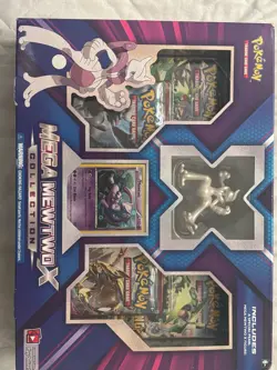 Pokemon TCG Mega Mewtwo X Collection Box - Sealed w/ Promo Card, Figure & 4 Boos - Image 1