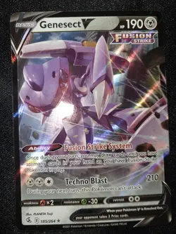 Pokemon - Genesect V - 185/264 - SWSH Fusion Strike - Half Art Card - Image 1