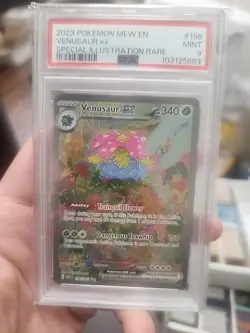 2023 POKEMON MEW EN-151 SPECIAL ILLUSTRATION RARE #198 VENUSAUR EX PSA 9 - Image 1