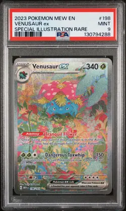 2023 POKEMON MEW EN-151 SPECIAL ILLUSTRATION RARE #198 VENUSAUR EX PSA 9 - Image 1