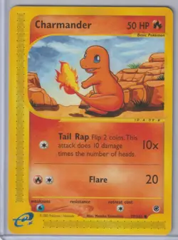2002 CHARMANDER 98/165 POKEMON EXPEDITION BASE SET BASIC COMMON FIRE LP - Image 1