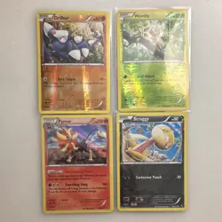 Pokemon TCG Drilbur Weedle Pyroar Scraggy Holo Lot 4 English Cards LP/MP - Image 1