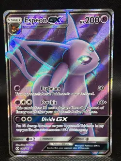 Pokemon Espeon GX Full Art Holo TCG Card Sun & Moon #140/149 Ultra Rare - Image 1