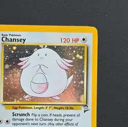 Pokemon TCG Chansey Base Set 2 Holo SWIRL Unlimited Rare 3/130 LP- - Image 4
