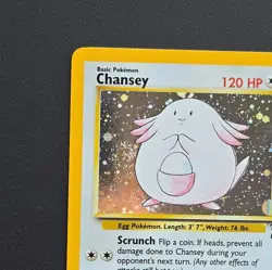 Pokemon TCG Chansey Base Set 2 Holo SWIRL Unlimited Rare 3/130 LP- - Image 5