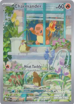 Pokemon Charmander (44/128) Scarlet & Violet Black Star Full Art Promos LP - Image 1