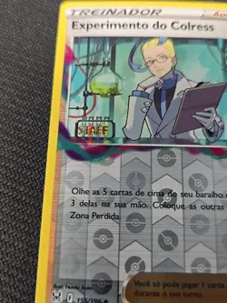 Pokemon TCG: Colress’s Experiment STAFF Promo - 155/196 Portuguese - Image 2