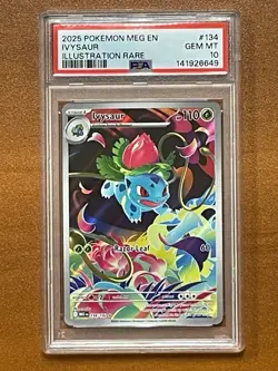 GEM MINT PSA 10 Mega Evolution Ivysaur 134/132 Holo Illust. Rare Pokemon TCG - Image 1