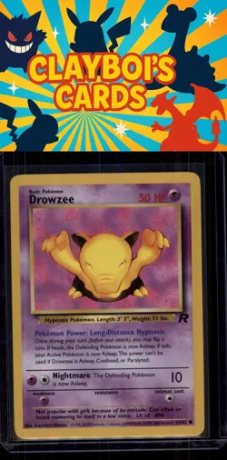 Drowzee Team Rocket Common Pokemon TCG 54/82 NM+ - Image 1