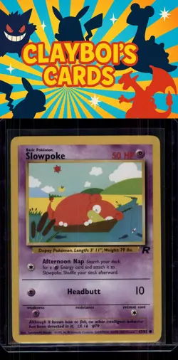 Slowpoke Team Rocket Common Pokemon TCG 67/82 NM+ - Image 1