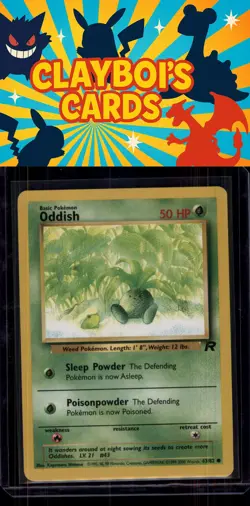 Oddish Team Rocket Common Pokemon TCG 63/82 NM+ - Image 1