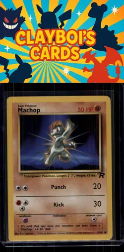 Machop Team Rocket Common Pokemon TCG 59/82 NM+ - Image 1