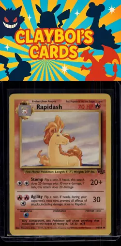 Rapidash Jungle common Pokemon TCG 44/64 NM+ - Image 1