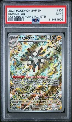 2024 Pokemon SVP EN-SV Black Star Promo Magneton Pokemon Center #159 PSA 9 - Image 1