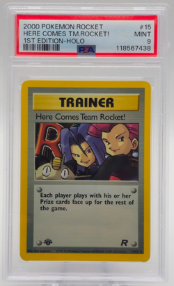Here Comes Team Rocket! Holo PSA 9 1st Edition Pokemon Rocket 2000 #15 - Image 1