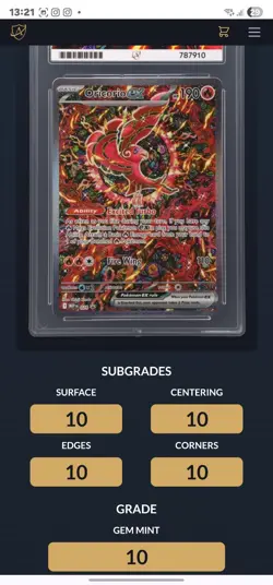 Pokemon TCG- Oricorio Ex 024 Black Star Promo In A ACE 10 Perfect Sub Grades - Image 3