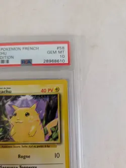 1999 Pokemon Pikachu 1st Edition French PSA 10 - Image 4