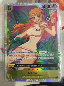 One Piece TCG Nami Super Rare OP08-106 Foil, Two Legends - Image 1