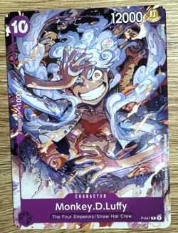 One Piece Card Game Monkey D Luffy English TCG Card P-041 Promo - Image 1